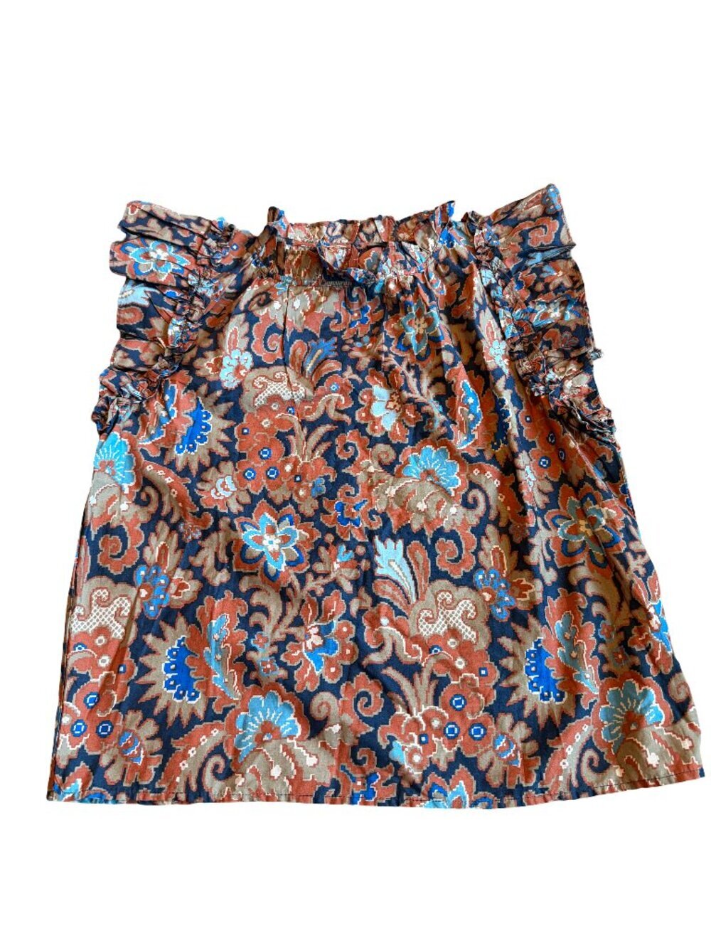 House of Harlow 1960 Shirt Top Bohemian Print Blouse Southwest Size Medium NWT